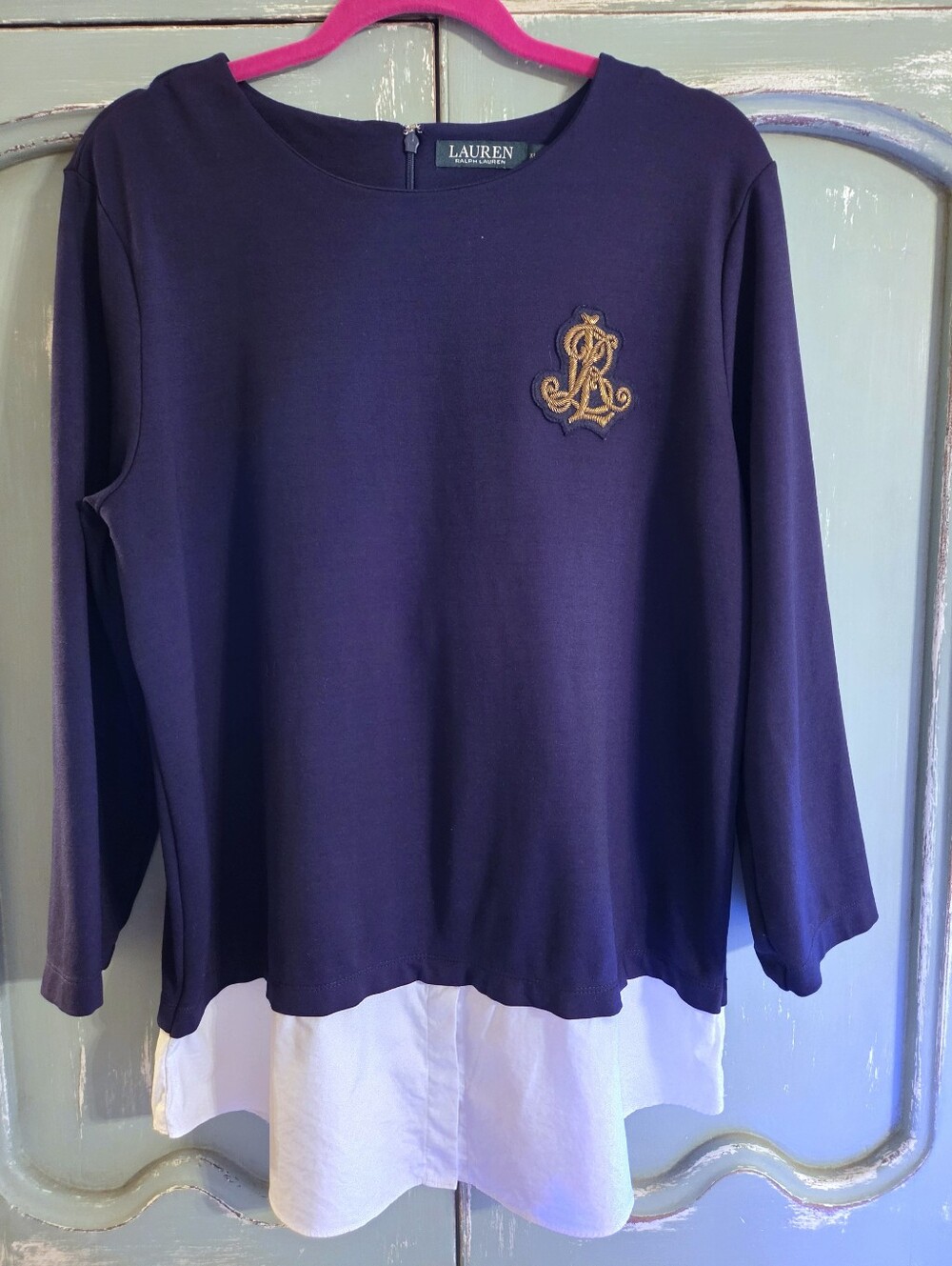 Navy Layered Look Ralph Lauren Classic Top